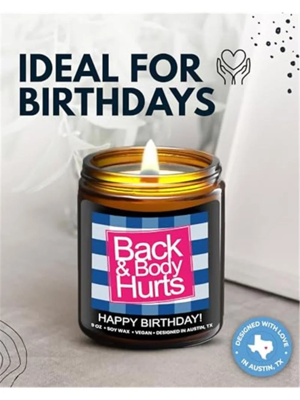 Funny Happy Birthday Candle, Unique Happy Birthday Gifts for Women and Men, Fun